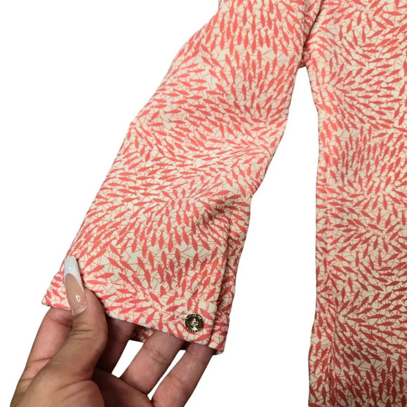 Ted Baker Coral Fish Print Shift Dress Size: 1 - Picture 9 of 9